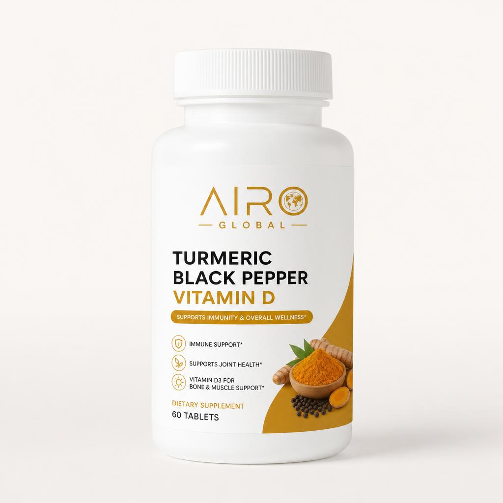 Turmeric + Black Pepper + Vitamin D Tablets